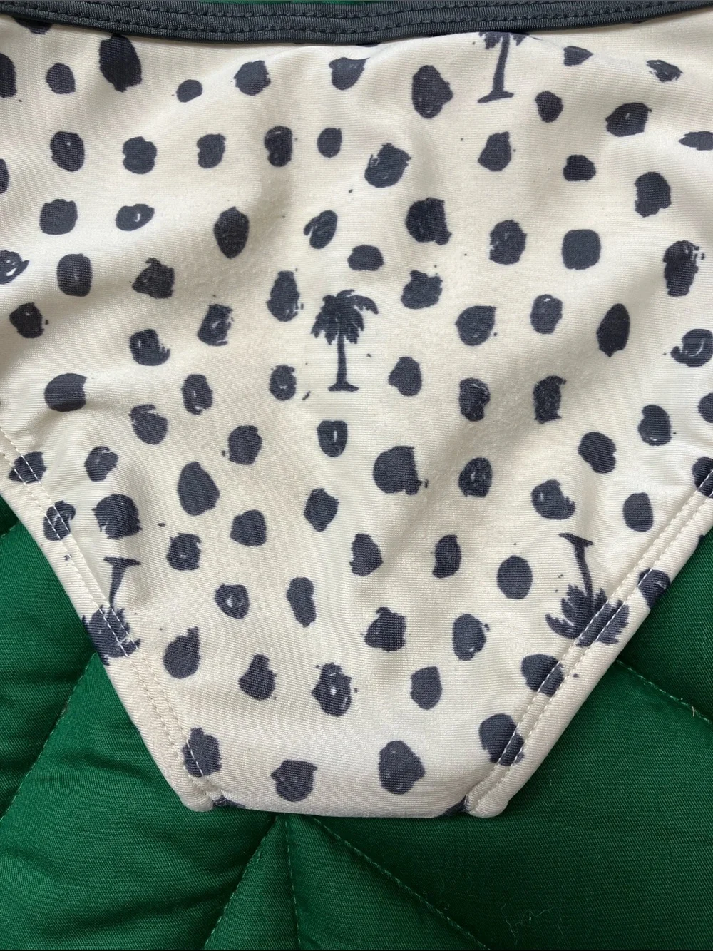 Cat and Jack two piece Hawaii palm tree black and white polka dot swimsuit. 3T